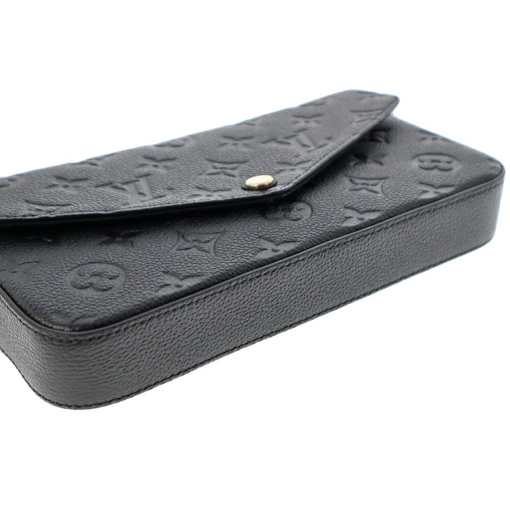 Louis Vuitton Pochette Felicie Chain Wallet Empreinte Leather Black Noir - Picture 5 of 9